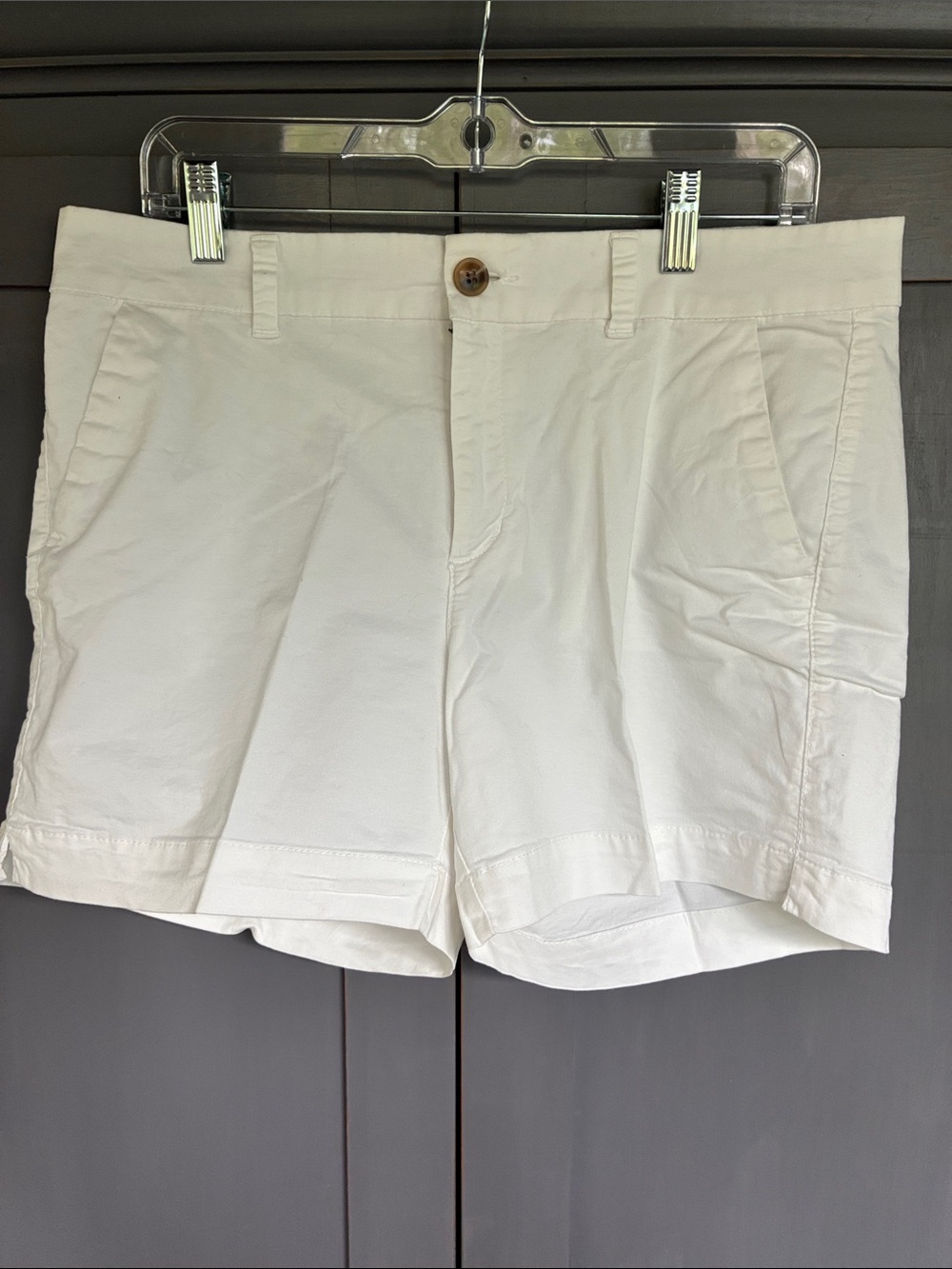 Old Navy White Women's Casual Cotton-Blend Shorts